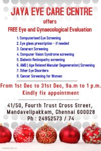 Eye Camp at Bon Secours Convent, Chennai