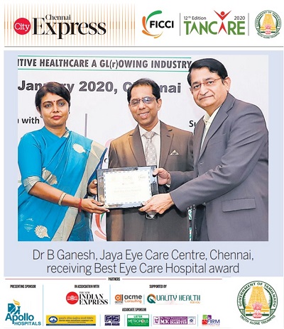 Best Eye Care Hospital Award From FICCI TANCARE